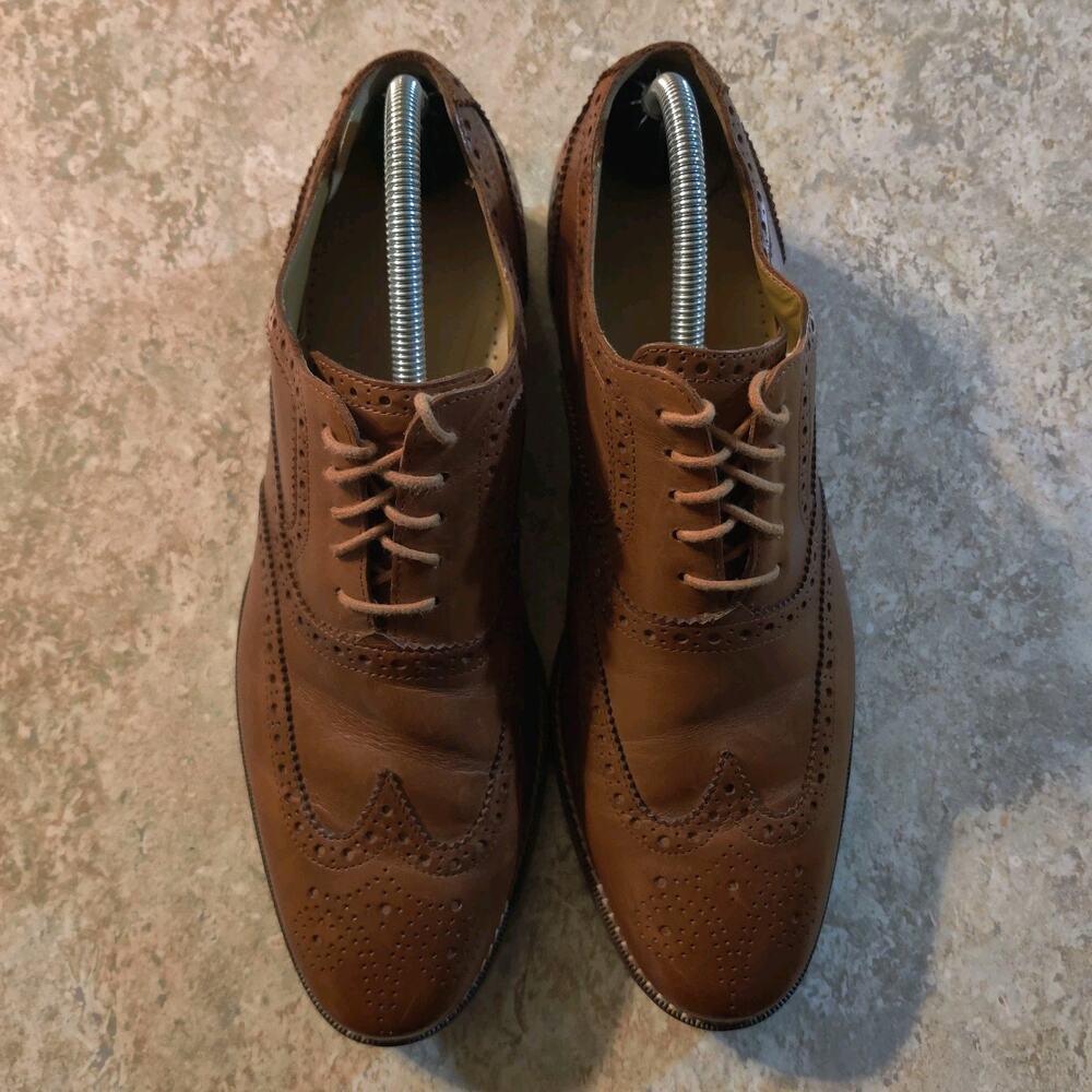 Cole Haan Shoes Men 9 M Chestnut Brown Air Wingtip Oxfords Cambridge
